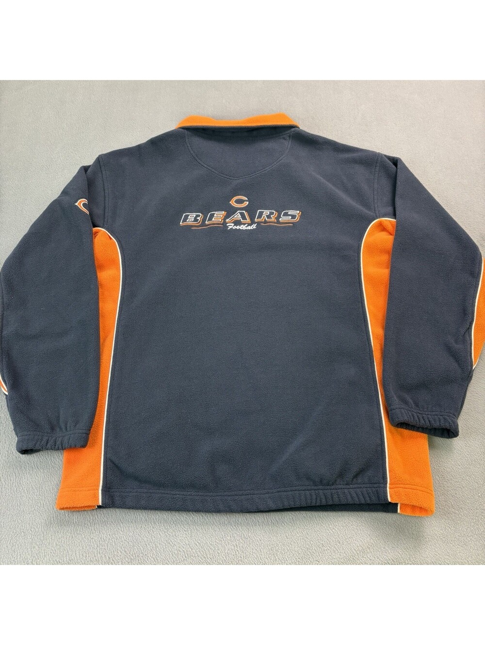 Vintage Chicago Bears NFL Quarter Zip Fleece Pullover Size Large